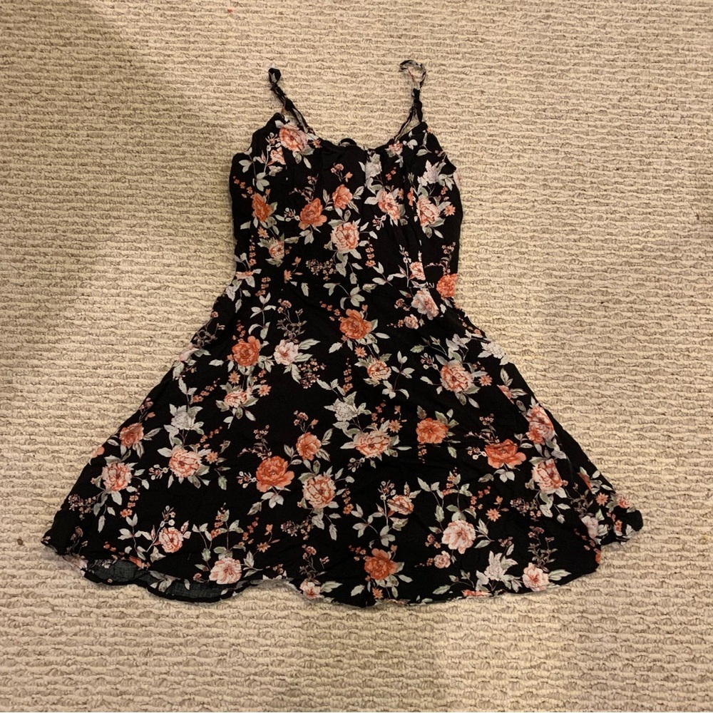 Forever 21 Black and Pink Floral Mini Dress